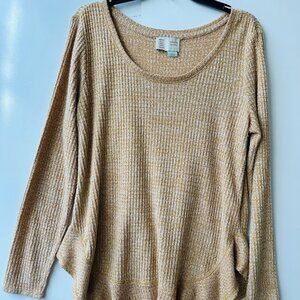 Anthropoligie Saturday Sunday Wendy Waffle Tunic in Yellow Sz XL Soft &Cozy vibe